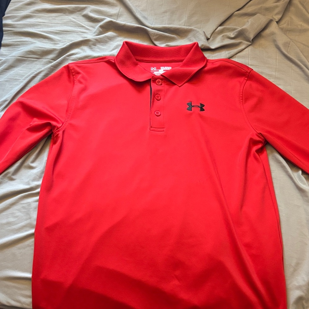 Under Armour Men's Bright Red Polo Shirt